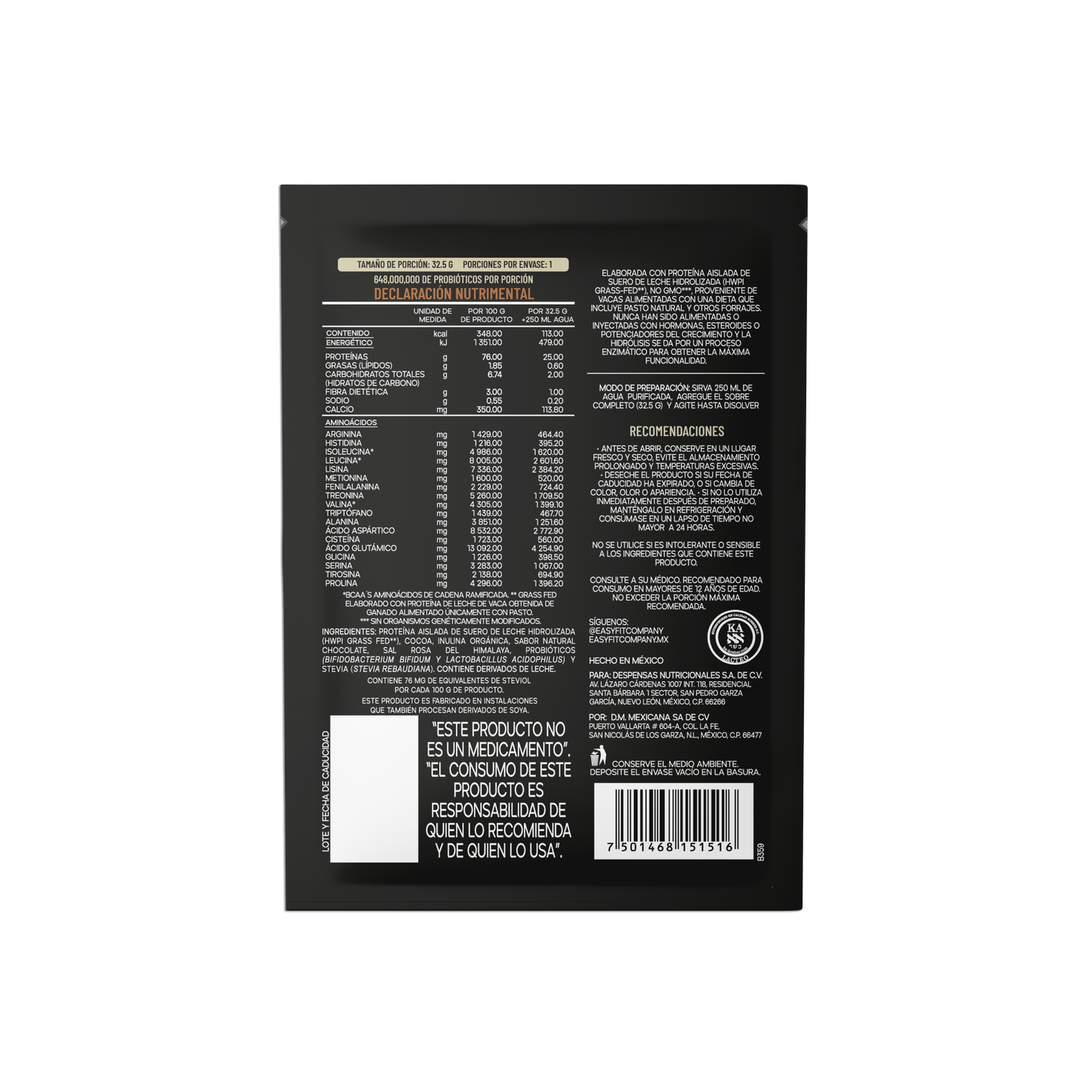 Sachet Proteína Premium GRASS-FED - Chocolate