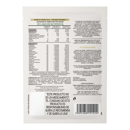 Sachet Proteína Premium GRASS-FED + Colágeno - Vainilla