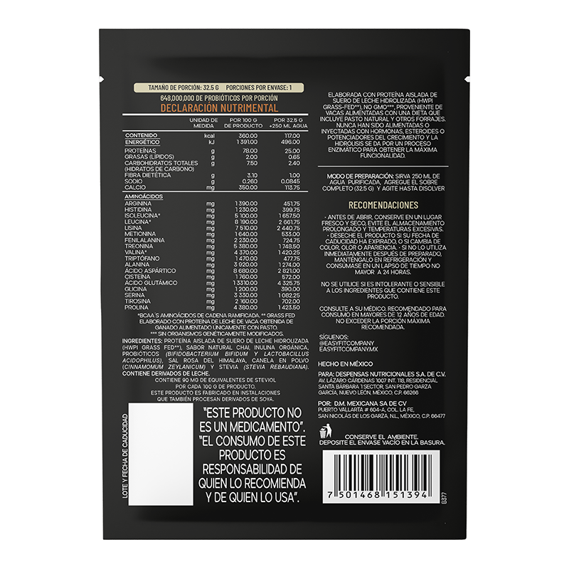Sachet Proteína Premium GRASS-FED - Chai