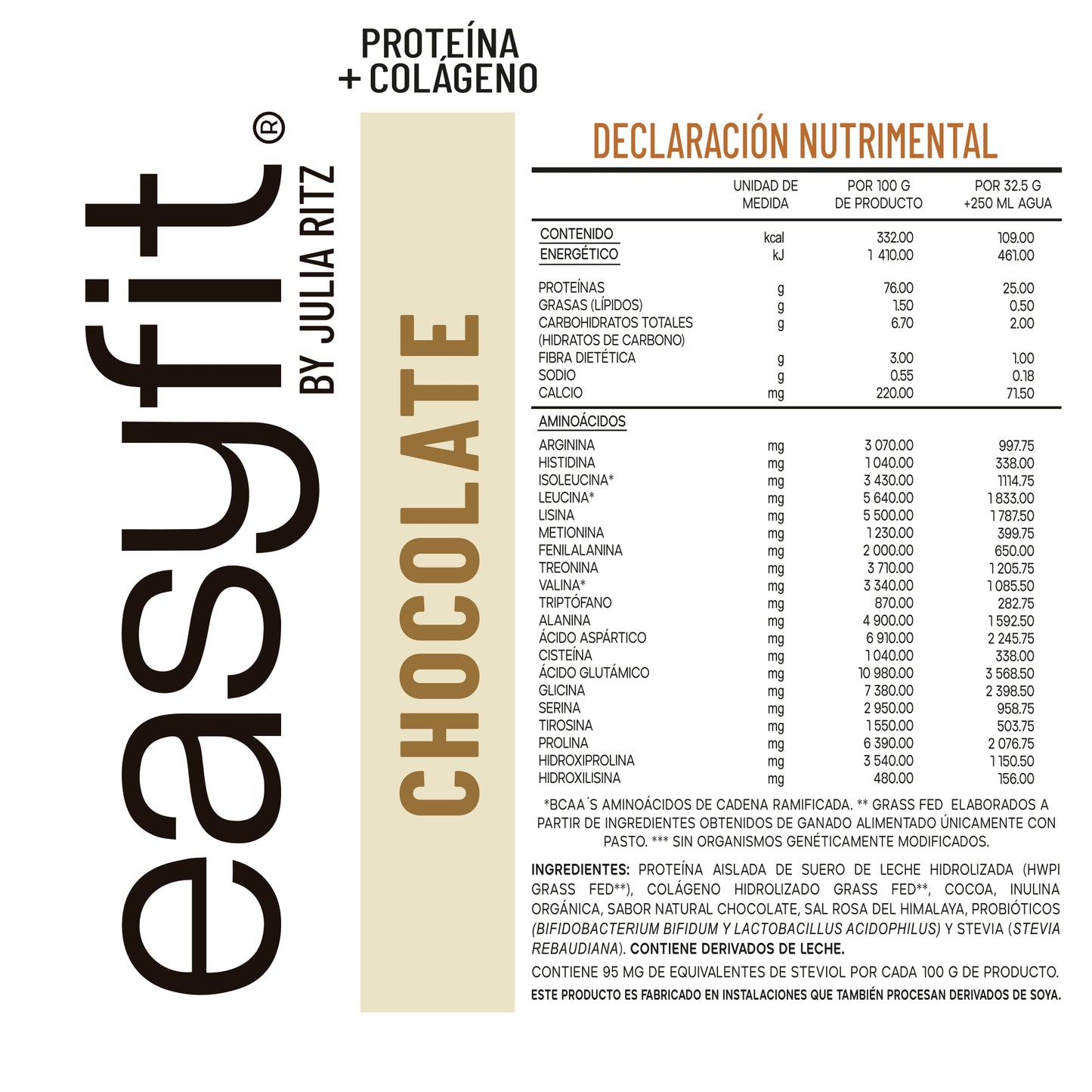 Proteína Premium GRASS-FED + Colágeno Hidrolizado - Chocolate